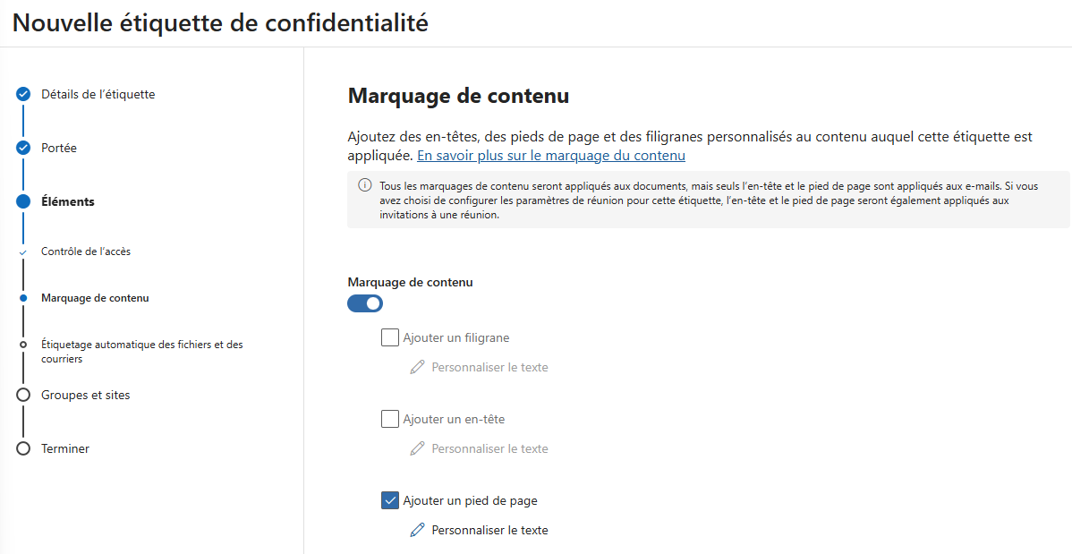 Filigrane dans un document labellisé