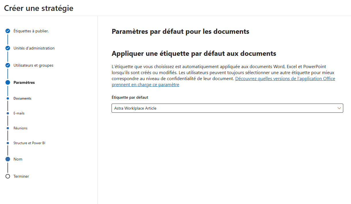 Paramètres de publication pour les fichiers