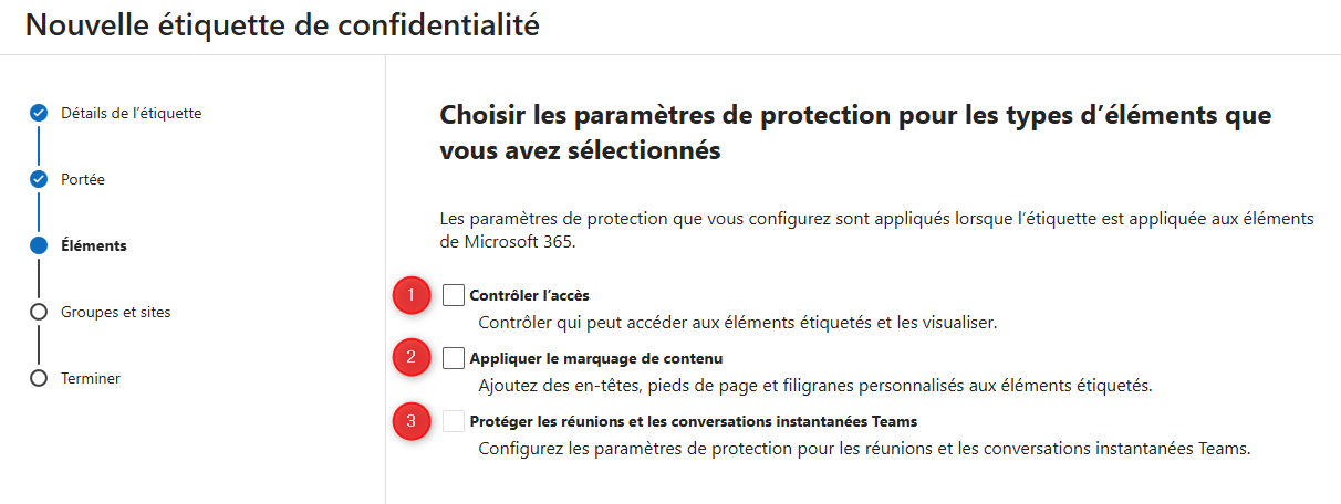 Paramètres de protection dans Microsoft Purview